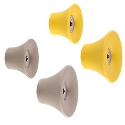 WAGNER hooks4home designerski hak ścienny TULIP 4-częściowy zestaw Ø 40 x 25 mm i Ø 50 x 30 mm, tworzywo sztuczne i stal galwanizowana, taupe/żółty 17032024 WAGNER hooks4home designerski hak ścienny TULIP 4-częściowy zestaw Ø 40 x 25 mm i Ø 50 x 30 mm, tworzywo sztuczne i stal galwanizowana, taupe/żółty 17032024