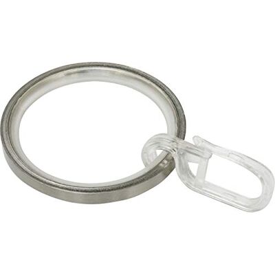 Gardinia Kółka do karniszy o Ø 25 mm, W komplecie z wkładką ślizgową i zaczepem do plis, 10 szt., Szerokość 4 mm, Metal, Wygląd stali szlachetnej Gardinia Kółka do karniszy o Ø 25 mm, W komplecie z wkładką ślizgową i zaczepem do plis, 10 szt., Szerokość 4 mm, Metal, Wygląd stali szlachetnej