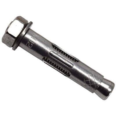 MASONMATE MAMSAM1260SS Kotwa z nakrętką sześciokątną ze stali nierdzewnej M12 x 60 mm (25) śruby, srebrna MASONMATE MAMSAM1260SS Kotwa z nakrętką sześciokątną ze stali nierdzewnej M12 x 60 mm (25) śruby, srebrna