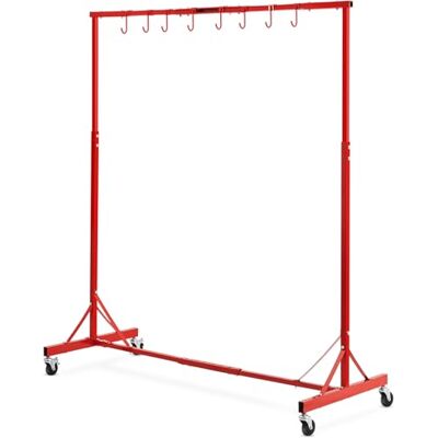 VEVOR 13,2 kg Regulowana wysokość 1,5 do 2,1 m, 8 haków, 4 kółka obrotowe, pojemność 30 kg do warsztatów samochodowych i garażowych, czerwony VEVOR 13,2 kg Regulowana wysokość 1,5 do 2,1 m, 8 haków, 4 kółka obrotowe, pojemność 30 kg do warsztatów samochodowych i garażowych, czerwony