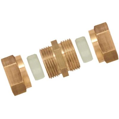 BOUTTE Boutté 3157348 połączenie śrubowe rurowe z mosiądzu, pierścień delring, średnica rury 10 mm BOUTTE Boutté 3157348 połączenie śrubowe rurowe z mosiądzu, pierścień delring, średnica rury 10 mm