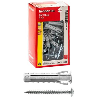 Fischer Nylonowy Kołek SX-SP SX 8 - Wieszak na ścianę Fischer Nylonowy Kołek SX-SP SX 8 - Wieszak na ścianę