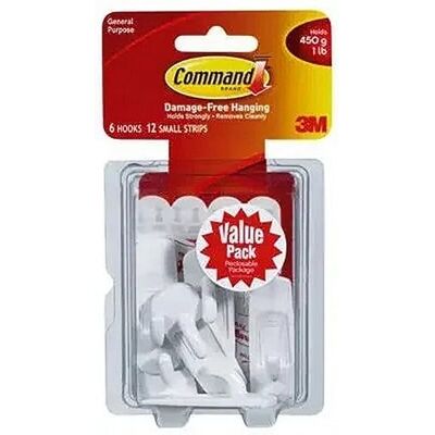 3M Command Małe Haczyki z Paskami - Haczyki 3M Command Małe Haczyki z Paskami - Haczyki