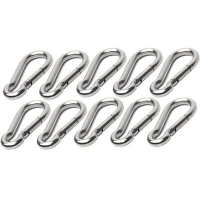 Kippen 1202DX 10 sztuk karabinek strażacki ze stali ocynkowanej Rozmiar: 80 x 8 mm Kippen 1202DX 10 sztuk karabinek strażacki ze stali ocynkowanej Rozmiar: 80 x 8 mm
