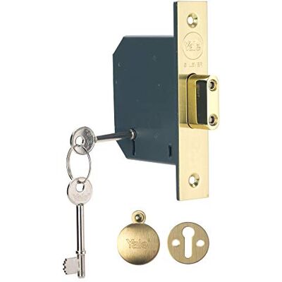 Yale P-M552-PB-65. Zamek ryglowy z 5 dodatkami, 67 mm, powierzchnia z mosiądzu szlachetnego Yale P-M552-PB-65. Zamek ryglowy z 5 dodatkami, 67 mm, powierzchnia z mosiądzu szlachetnego