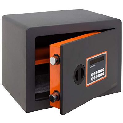ARREGUI Plus C 180120 mały sejf sejf meblowy z elektronicznym zamkiem szyfrowym i kluczem awaryjnym blokada z podwójnymi bolcami sejf z podwójnymi ściankami do domu lub komercyjnego 25 x 35 x ARREGUI Plus C 180120 mały sejf sejf meblowy z elektronicznym zamkiem szyfrowym i kluczem awaryjnym blokada z podwójnymi bolcami sejf z podwójnymi ściankami do domu lub komercyjnego 25 x 35 x