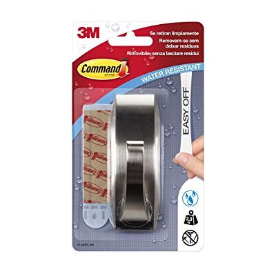 Command klasyczny produkt haczyk metaliczny, odporny na działanie wody srebrny, srebrny Command klasyczny produkt haczyk metaliczny, odporny na działanie wody srebrny, srebrny