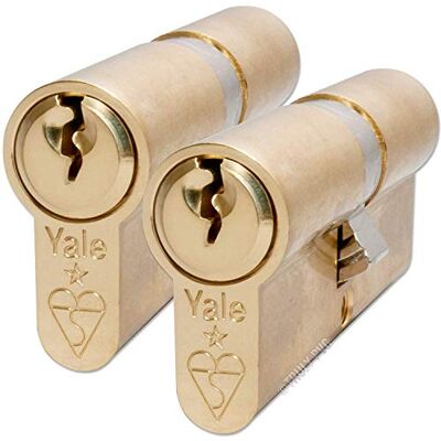 Yale Mosiężny Euro Cylinder Para - Anti Bump & Ta Sama Klucz Yale Mosiężny Euro Cylinder Para - Anti Bump & Ta Sama Klucz