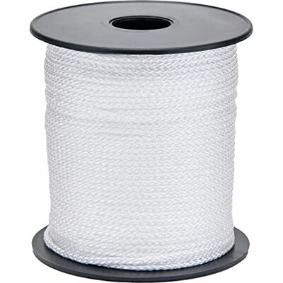 Flandria Pleciona lina polipropylenowa PP biała Ø 2,5 mm L 100 M G425 Flandria Pleciona lina polipropylenowa PP biała Ø 2,5 mm L 100 M G425