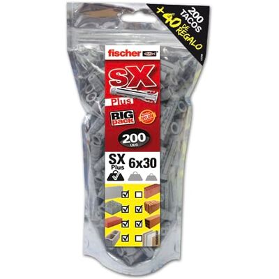 Kotwa Fischer SX Plus - 40mm Materiał & 6mm Ø - 240 Tacos Kotwa Fischer SX Plus - 40mm Materiał & 6mm Ø - 240 Tacos