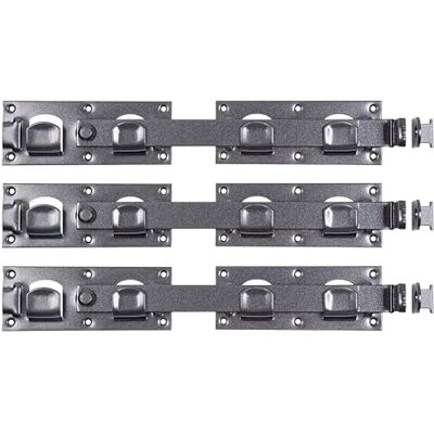Alberts 822583 Zapadka do bram dwuskrzydłowych DURAVIS® diamentowoczarny, powłoka duplex rozmiar 423 x 70 mm zestaw 3 szt. Alberts 822583 Zapadka do bram dwuskrzydłowych DURAVIS® diamentowoczarny, powłoka duplex rozmiar 423 x 70 mm zestaw 3 szt.