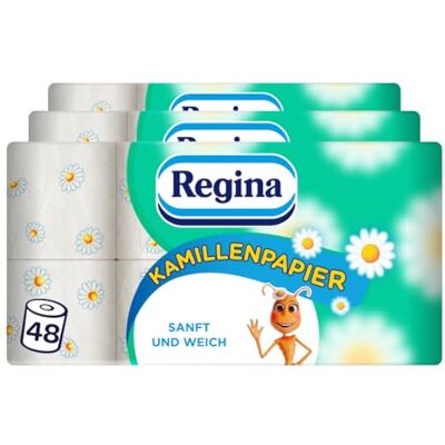Regina Rumiankowe Papier Toaletowy - 3-warstwowe, Zestaw 3 x 16 rolek Regina Rumiankowe Papier Toaletowy - 3-warstwowe, Zestaw 3 x 16 rolek