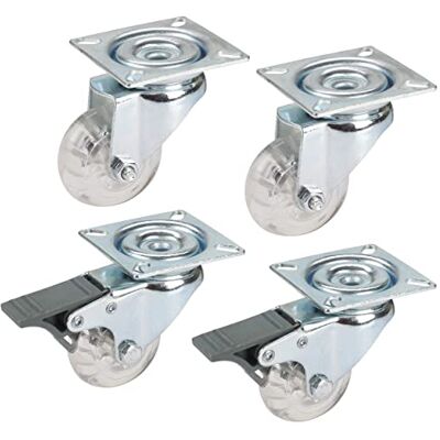 Dörner+helmer 450551 - Zestaw 2 kółek z pełnym blokowaniem 50x20 mm - 40kg Dörner+helmer 450551 - Zestaw 2 kółek z pełnym blokowaniem 50x20 mm - 40kg