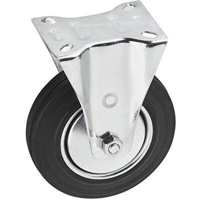 Metafranc Kółko podporowe Ø 125 mm – płyta 104 x 80 mm – koło z pełnej gumy – miękka powierzchnia bieżna – łożysko toczne – nośność 100 kg/rolka transportowa/rolka do mebli/rolka do dużych Metafranc Kółko podporowe Ø 125 mm – płyta 104 x 80 mm – koło z pełnej gumy – miękka powierzchnia bieżna – łożysko toczne – nośność 100 kg/rolka transportowa/rolka do mebli/rolka do dużych