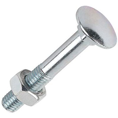 Merriway Bulk Hardware bh04823 M6 x 50 mm śruba zamka i nakrętka ZP, srebrna (25 sztuk) Merriway Bulk Hardware bh04823 M6 x 50 mm śruba zamka i nakrętka ZP, srebrna (25 sztuk)