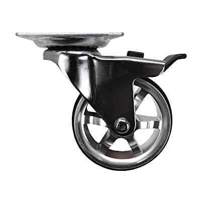 Headbourne 8295E Designerskie kółka 7,6 cm obrabiane aluminium Mag Designer Caster, 4-pak Headbourne 8295E Designerskie kółka 7,6 cm obrabiane aluminium Mag Designer Caster, 4-pak