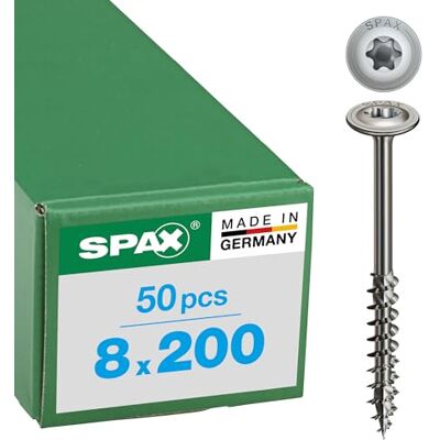 SPAX Śruby do obróbki drewna, stal nierdzewna, 257000802005 SPAX Śruby do obróbki drewna, stal nierdzewna, 257000802005