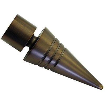 Gardinia Zaciski końcowe do karniszy, 2 x końcówka koronka, seria Chicago, metal, brąz, średnica 20 mm Gardinia Zaciski końcowe do karniszy, 2 x końcówka koronka, seria Chicago, metal, brąz, średnica 20 mm