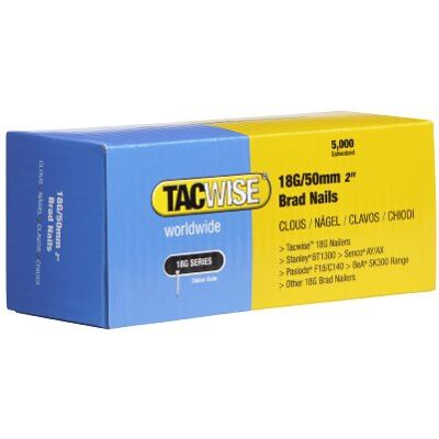 Tacwise 0401 Gwoździe ocynkowane typu 18G / 50 mm, 5000 sztuk Tacwise 0401 Gwoździe ocynkowane typu 18G / 50 mm, 5000 sztuk