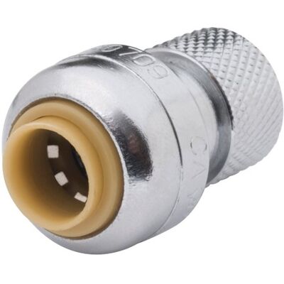 SharkBite U3523LFA Stop Valve Connector, 1/4 by 9/16-Inch-24 UNEF Thread by 3/8-Inch by SharkBite U3523LFA Stop Valve Connector, 1/4 by 9/16-Inch-24 UNEF Thread by 3/8-Inch by