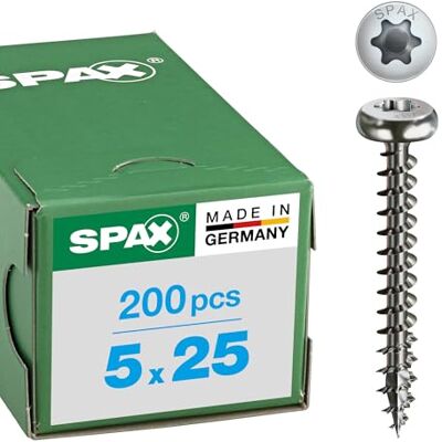 SPAX T-Star Plus 4Cut Panhead uniwersalna śruba, w pełni gwintowana, stal nierdzewna A2, 1.4567-0207000350203, 0207000500253 SPAX T-Star Plus 4Cut Panhead uniwersalna śruba, w pełni gwintowana, stal nierdzewna A2, 1.4567-0207000350203, 0207000500253