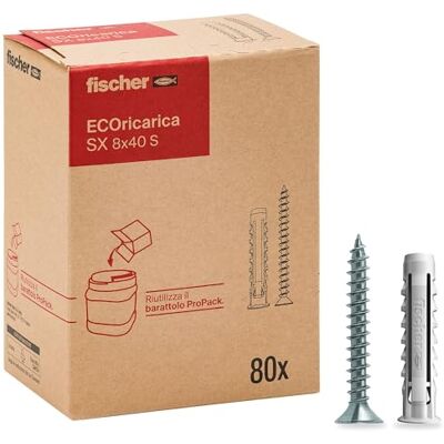 Fischer Ecoricarica 80 Tasselli sx 8x40 s - Rozszerzalne kołki Fischer Ecoricarica 80 Tasselli sx 8x40 s - Rozszerzalne kołki
