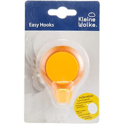 Kleine Wolke 5093488887 haczyk z przyssawką Easy Hooks, hak ścienny, pomarańczowy Kleine Wolke 5093488887 haczyk z przyssawką Easy Hooks, hak ścienny, pomarańczowy