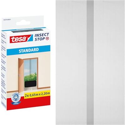 tesa INSECT STOP H&L Fly Screen for Doors siatka na drzwi z taśmą rzepową, przycinana na wymiar, bez wiercenia 2 x 65 x 220 cm antracyt tesa INSECT STOP H&L Fly Screen for Doors siatka na drzwi z taśmą rzepową, przycinana na wymiar, bez wiercenia 2 x 65 x 220 cm antracyt