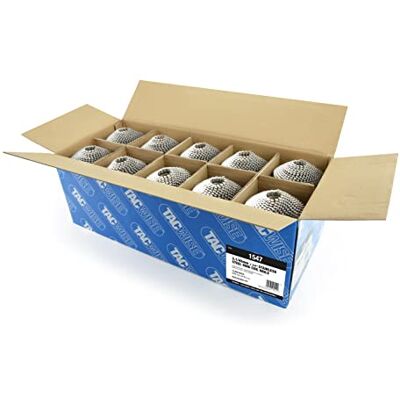 Tacwise 1547 typ 2.1/45 mm stożkowe gwoździe ze stali nierdzewnej, końcówka diamentowa, trzpień pierścieniowy, nachylenie 16°, zestawione drutem, opakowanie 14 400 sztuk Tacwise 1547 typ 2.1/45 mm stożkowe gwoździe ze stali nierdzewnej, końcówka diamentowa, trzpień pierścieniowy, nachylenie 16°, zestawione drutem, opakowanie 14 400 sztuk