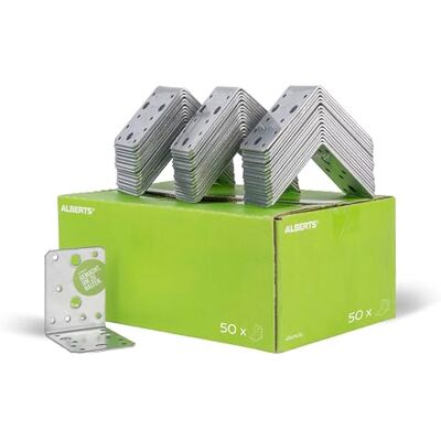 Alberts GAH- 334628 łącznik kątowy zestaw rzemieślników ocynkowany sendzimirem 90 x 90 x 65 mm zestaw 50 sztuk Alberts GAH- 334628 łącznik kątowy zestaw rzemieślników ocynkowany sendzimirem 90 x 90 x 65 mm zestaw 50 sztuk