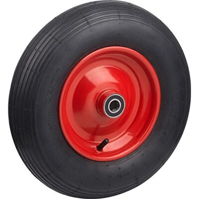 Metafranc Koło pneumatyczne Ø 400 mm, wąż butylowy felga stalowa typ 4.80/4.00-8 250 kg udźwig łożysko kulkowe/kompletne koło z obręczą/koło do taczki/koło do taczki/koło zapasowe Metafranc Koło pneumatyczne Ø 400 mm, wąż butylowy felga stalowa typ 4.80/4.00-8 250 kg udźwig łożysko kulkowe/kompletne koło z obręczą/koło do taczki/koło do taczki/koło zapasowe