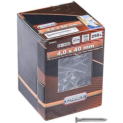 Connex HV4440 Zestaw 250 gwoździ kotwiących 4,0 x 40 mm Connex HV4440 Zestaw 250 gwoździ kotwiących 4,0 x 40 mm