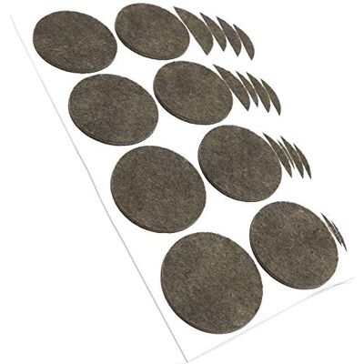 Adsamm ® / 40 x samoprzylepne podkładki filcowe/brązowe/ø 50 mm/okrągłe/do mebli z filcu o grubości 3,5 mm/podkładki do mebli i podłóg Adsamm ® / 40 x samoprzylepne podkładki filcowe/brązowe/ø 50 mm/okrągłe/do mebli z filcu o grubości 3,5 mm/podkładki do mebli i podłóg