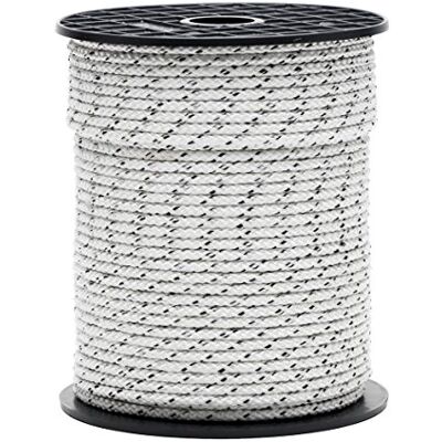 Flandria 424L Bobine de Lina, z poliamidu z wyrzutnikiem duszy Ø 4 mm x 100 m, biały/czarny Flandria 424L Bobine de Lina, z poliamidu z wyrzutnikiem duszy Ø 4 mm x 100 m, biały/czarny