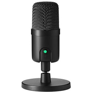 Amazon Basics Mikrofon Pojemnościowy Mini USB do Strumieniowania, Gier, Podcastów, z Przetwornikiem Kardioidalnym, 147,32 × 19,05 mm (5,8 × 3,4 Cala), Czarny Amazon Basics Mikrofon Pojemnościowy Mini USB do Strumieniowania, Gier, Podcastów, z Przetwornikiem Kardioidalnym, 147,32 × 19,05 mm (5,8 × 3,4 Cala), Czarny