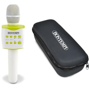 Bontempi Bezprzewodowy mikrofon z etui karaoke z głośnikiem, efektem zmiany głosu, regulacją głośności i echem, slotem na kartę Micro SD, USB typu C, 77x275x77 mm Bontempi Bezprzewodowy mikrofon z etui karaoke z głośnikiem, efektem zmiany głosu, regulacją głośności i echem, slotem na kartę Micro SD, USB typu C, 77x275x77 mm