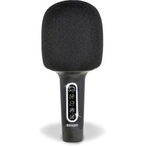 Bontempi Bezprzewodowy mikrofon karaoke z głośnikiem i efektem zmiany głosu, ładowalny, do muzyki i zabaw dla dzieci 85mm x 200mm Bontempi Bezprzewodowy mikrofon karaoke z głośnikiem i efektem zmiany głosu, ładowalny, do muzyki i zabaw dla dzieci 85mm x 200mm