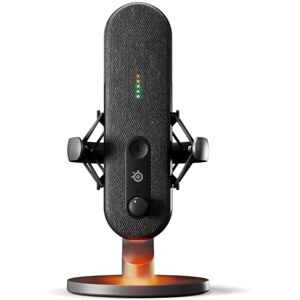 SteelSeries Alias Mikrofon USB do komputera PC — 3 razy większa kapsuła do gier, streamingu i podcastów — Redukcja szumów SI — Dioda LED monitorowania poziomu i wyciszenia — Kosz antywibracyjny SteelSeries Alias Mikrofon USB do komputera PC — 3 razy większa kapsuła do gier, streamingu i podcastów — Redukcja szumów SI — Dioda LED monitorowania poziomu i wyciszenia — Kosz antywibracyjny