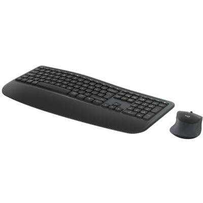 Logitech Signature Comfort Plus Combo MK880 bezprzewodowa klawiatura i mysz w standardowym rozmiarze z podpórką pod nadgarstek, ciche naciśnięcia klawiszy, bezpieczny odbiornik, Bluetooth, Windows Logitech Signature Comfort Plus Combo MK880 bezprzewodowa klawiatura i mysz w standardowym rozmiarze z podpórką pod nadgarstek, ciche naciśnięcia klawiszy, bezpieczny odbiornik, Bluetooth, Windows