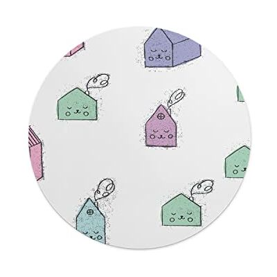 Questo Casa , Okrągły Drukowane Cyfrowo Podkładka Pod Mysz, Antypoślizgowa Podstawa, Średnica: 22 Cm Questo Casa , Okrągły Drukowane Cyfrowo Podkładka Pod Mysz, Antypoślizgowa Podstawa, Średnica: 22 Cm