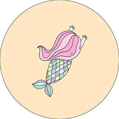 Bonateks , Okrągła podkładka pod mysz z nadrukiem cyfrowym, antypoślizgowy spód, do biura i domu, średnica: 22 cm Bonateks , Okrągła podkładka pod mysz z nadrukiem cyfrowym, antypoślizgowy spód, do biura i domu, średnica: 22 cm