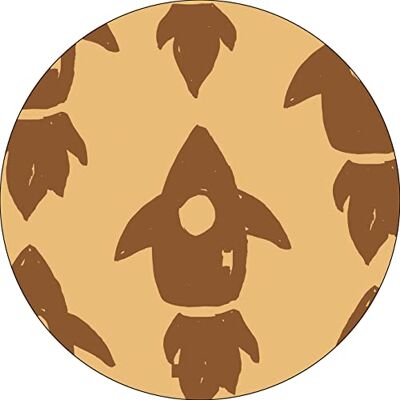 Bonateks , Okrągła podkładka pod mysz z nadrukiem cyfrowym, antypoślizgowy spód, do biura i domu, średnica: 22 cm Bonateks , Okrągła podkładka pod mysz z nadrukiem cyfrowym, antypoślizgowy spód, do biura i domu, średnica: 22 cm