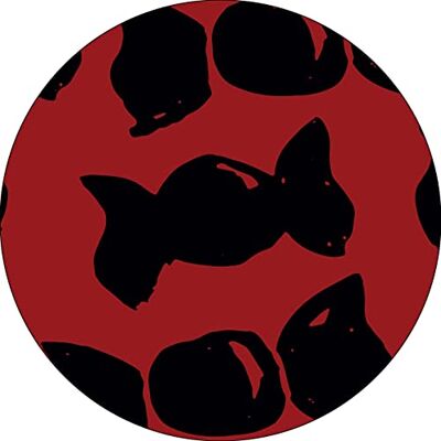 Bonateks , Okrągła podkładka pod mysz z nadrukiem cyfrowym, antypoślizgowy spód, do biura i domu, średnica: 22 cm Bonateks , Okrągła podkładka pod mysz z nadrukiem cyfrowym, antypoślizgowy spód, do biura i domu, średnica: 22 cm