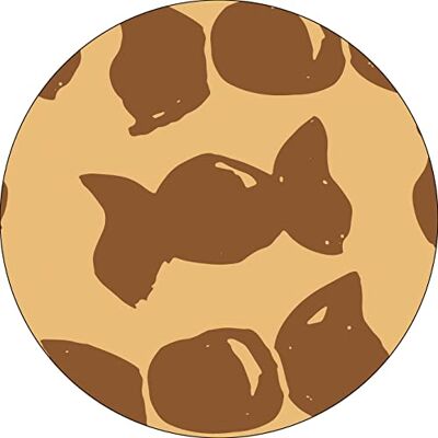 Bonateks , Okrągła podkładka pod mysz z nadrukiem cyfrowym, antypoślizgowy spód, do biura i domu, średnica: 22 cm Bonateks , Okrągła podkładka pod mysz z nadrukiem cyfrowym, antypoślizgowy spód, do biura i domu, średnica: 22 cm
