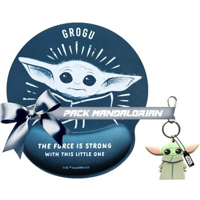 WONDEE Mandalorian Star Wars Prezenty Baby Yoda Grogu Pendrive Oryginalny brelok USB 32 GB + Ergonomiczna podkładka pod mysz od Grogu oryginalne prezenty, Gwiezdne Wojny Oficjalne Merchandising WONDEE Mandalorian Star Wars Prezenty Baby Yoda Grogu Pendrive Oryginalny brelok USB 32 GB + Ergonomiczna podkładka pod mysz od Grogu oryginalne prezenty, Gwiezdne Wojny Oficjalne Merchandising