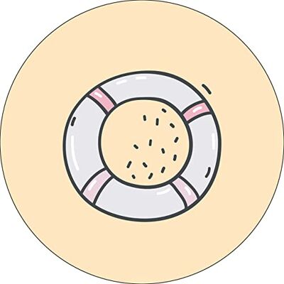 Bonateks , Okrągła podkładka pod mysz z nadrukiem cyfrowym, antypoślizgowy spód, do biura i domu, średnica: 22 cm Bonateks , Okrągła podkładka pod mysz z nadrukiem cyfrowym, antypoślizgowy spód, do biura i domu, średnica: 22 cm