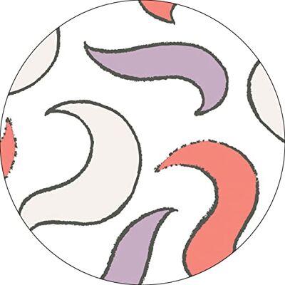 Bonateks , Okrągła podkładka pod mysz z nadrukiem cyfrowym, antypoślizgowy spód, do biura i domu, średnica: 22 cm Bonateks , Okrągła podkładka pod mysz z nadrukiem cyfrowym, antypoślizgowy spód, do biura i domu, średnica: 22 cm