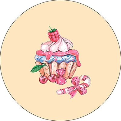 Bonateks , Okrągła podkładka pod mysz z nadrukiem cyfrowym, antypoślizgowy spód, do biura i domu, średnica: 22 cm Bonateks , Okrągła podkładka pod mysz z nadrukiem cyfrowym, antypoślizgowy spód, do biura i domu, średnica: 22 cm