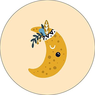Bonateks , Okrągła podkładka pod mysz z nadrukiem cyfrowym, antypoślizgowy spód, do biura i domu, średnica: 22 cm Bonateks , Okrągła podkładka pod mysz z nadrukiem cyfrowym, antypoślizgowy spód, do biura i domu, średnica: 22 cm