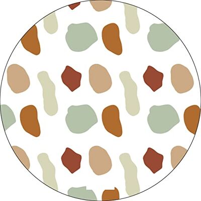 Bonateks , Okrągła podkładka pod mysz z nadrukiem cyfrowym, antypoślizgowy spód, do biura i domu, średnica: 22 cm Bonateks , Okrągła podkładka pod mysz z nadrukiem cyfrowym, antypoślizgowy spód, do biura i domu, średnica: 22 cm